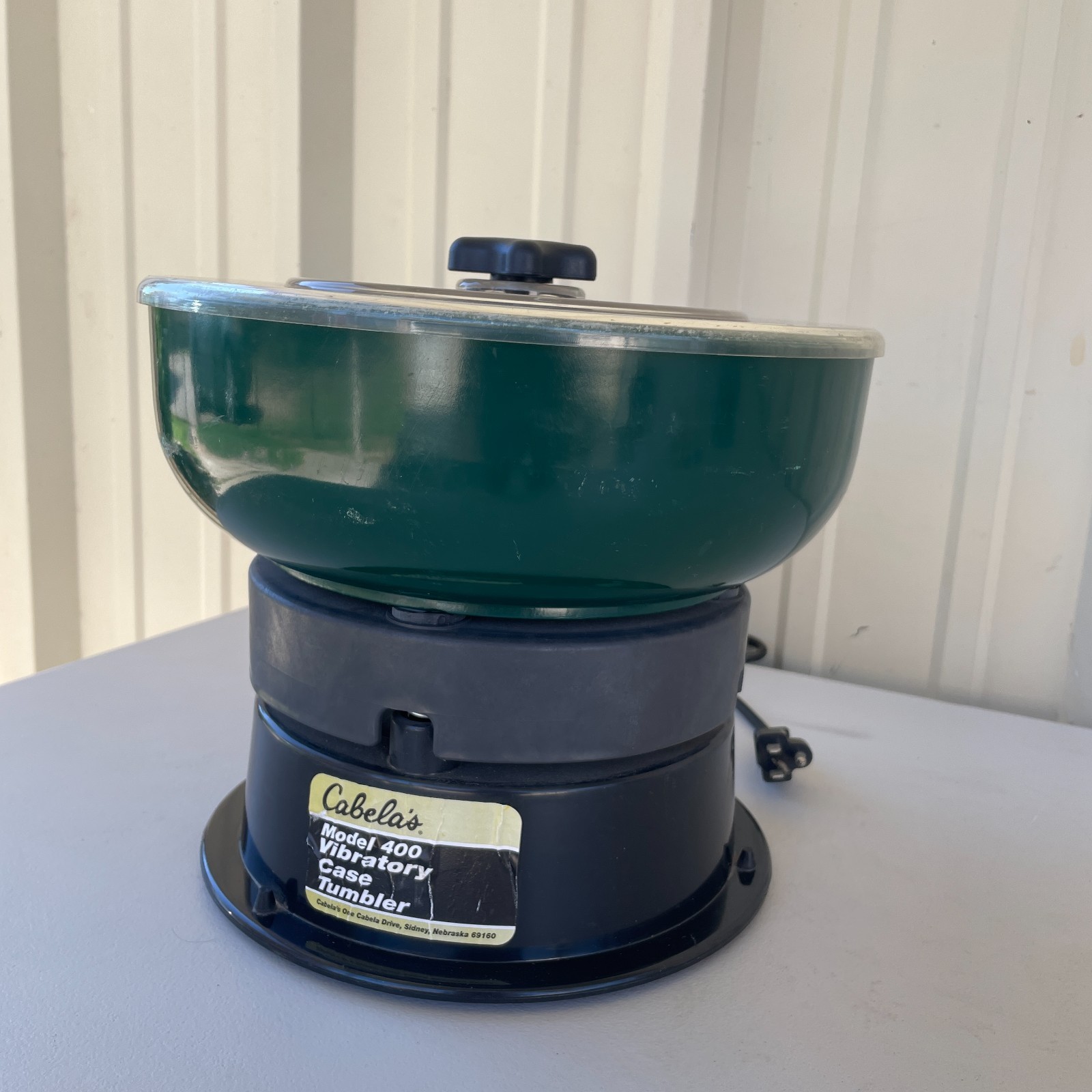 Cabelas Model 400 Vibratory Case Tumbler Cleaner Ammo Bullet Reloading Tool VG
