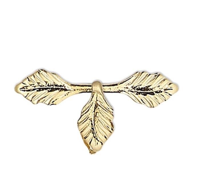 Bail, Fold Over, 100 VERY SMALL GoldPlated Brass Glue On Pendant Leaf 6.5mm Grip