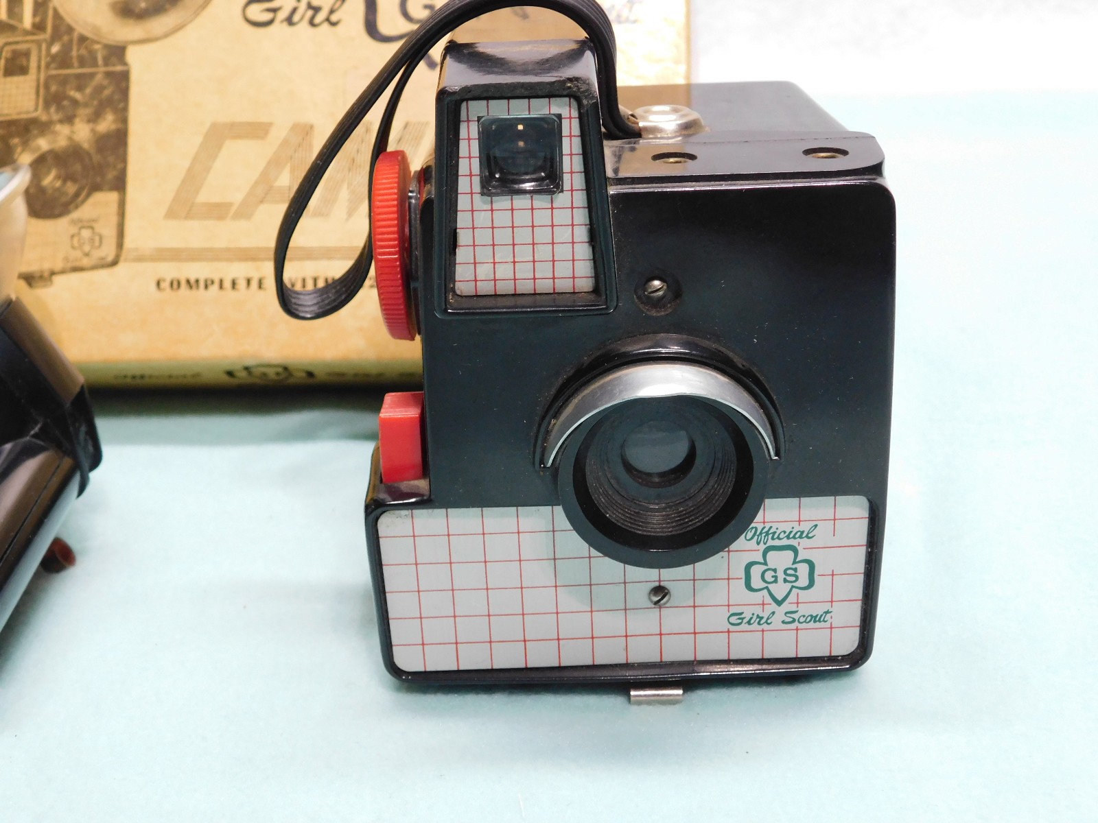 1950s Official Girl Scout Camera With M2 Plus Flash. Cat. No. 821 W/Box. RARE