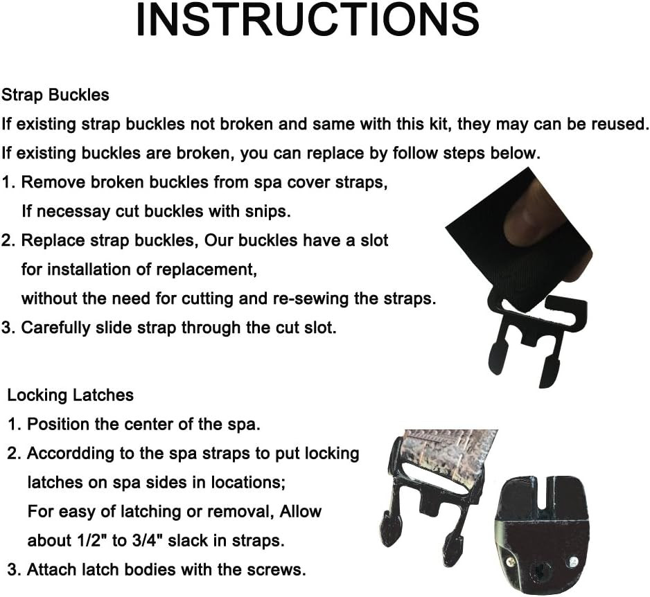 4 Set Spa Hot Tub Cover Broken Latch Repair Kit Have Slot - Replace Latches Clip