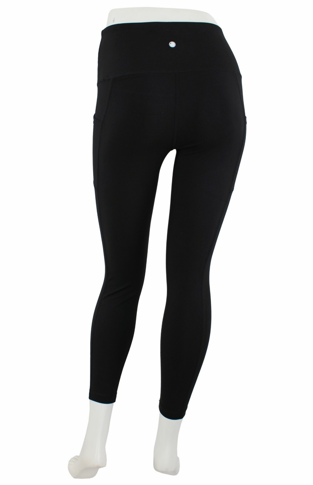 Yogalicious Lux Womens Yoga Legging Pants High Waist Side Pocket Black 7/8 Ankle