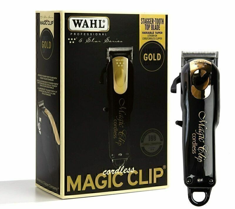 Professional Wahl 5 Star Edition 8148-100 Gold Cordless Magic Clip New