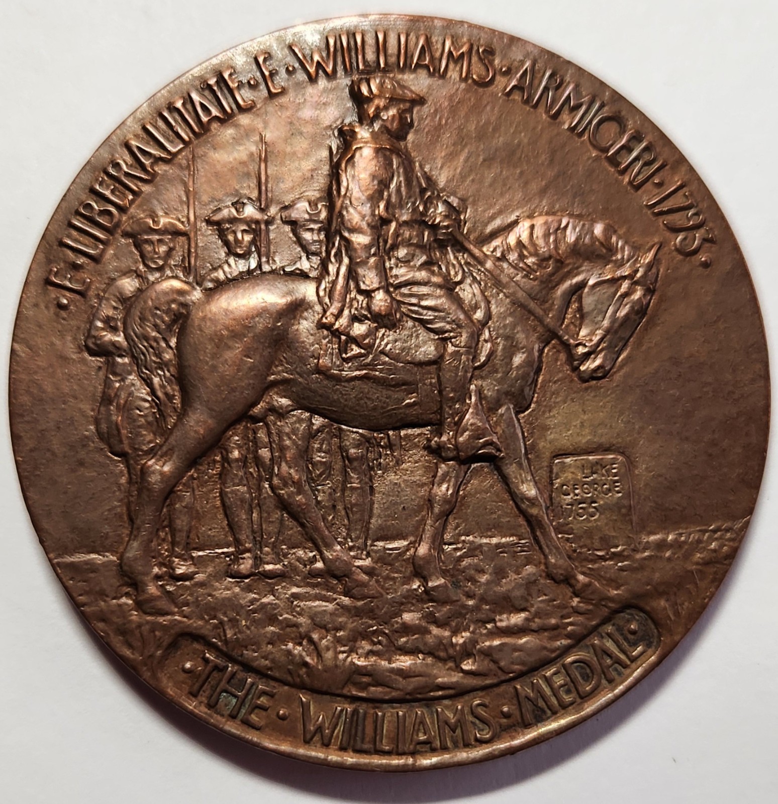 1918 WWI "The Williams Medal" Awarded Medal 73mm Bronze