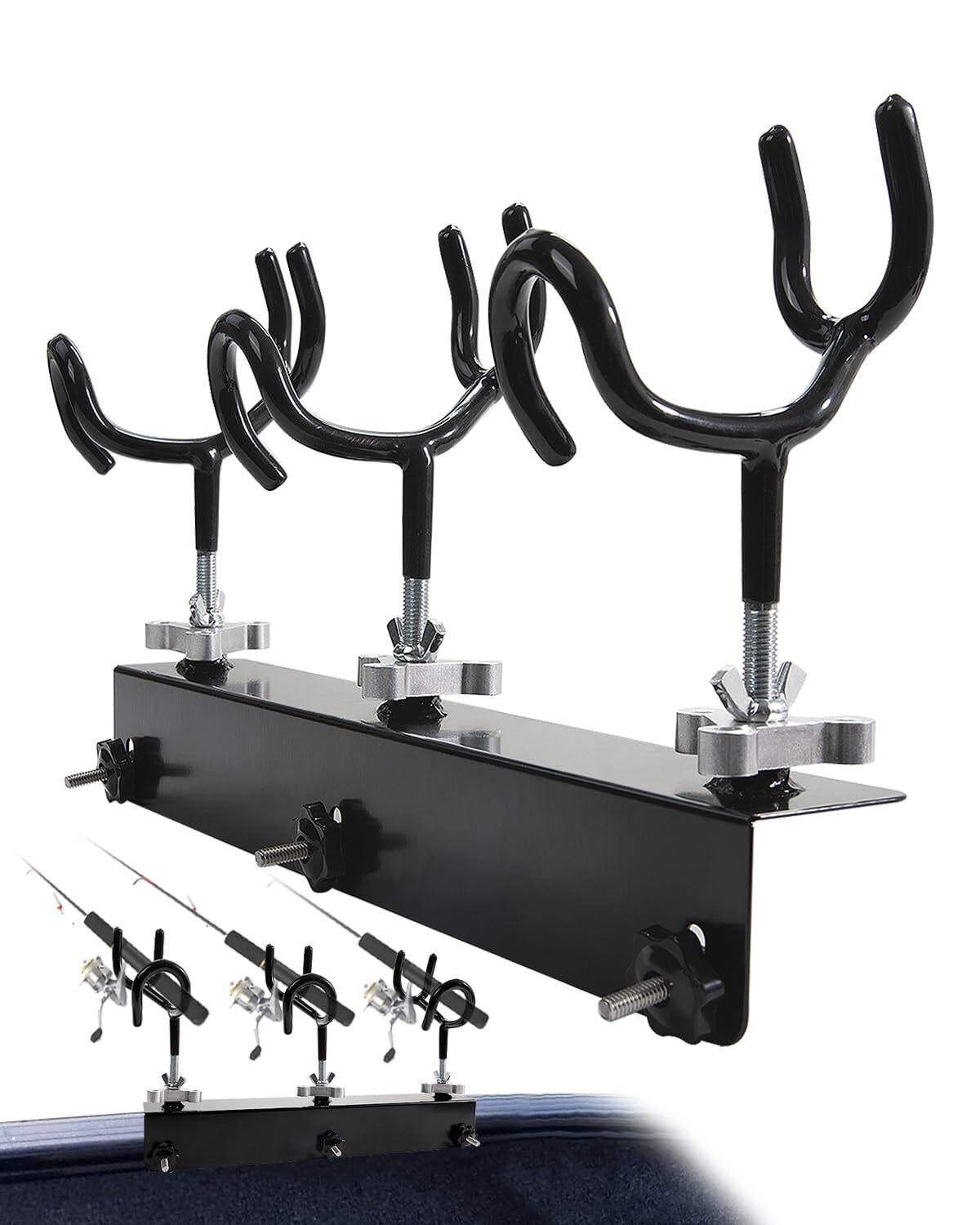 Boat Track System Rod Holder with Power Lock and Track Adapter