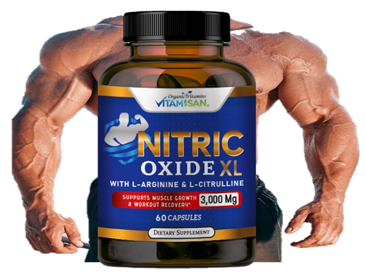 Nitric Oxide Booster L-Arginine, L-Citrulline 3000mg 120 Caps HIGHEST POTENCY