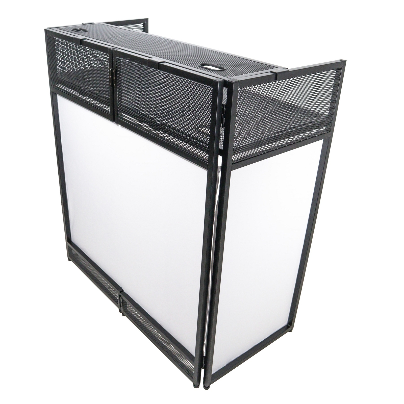 ProX XF-VISTA BL MK2 DJ Facade Table Station White & Black Scrims and Padded Bag