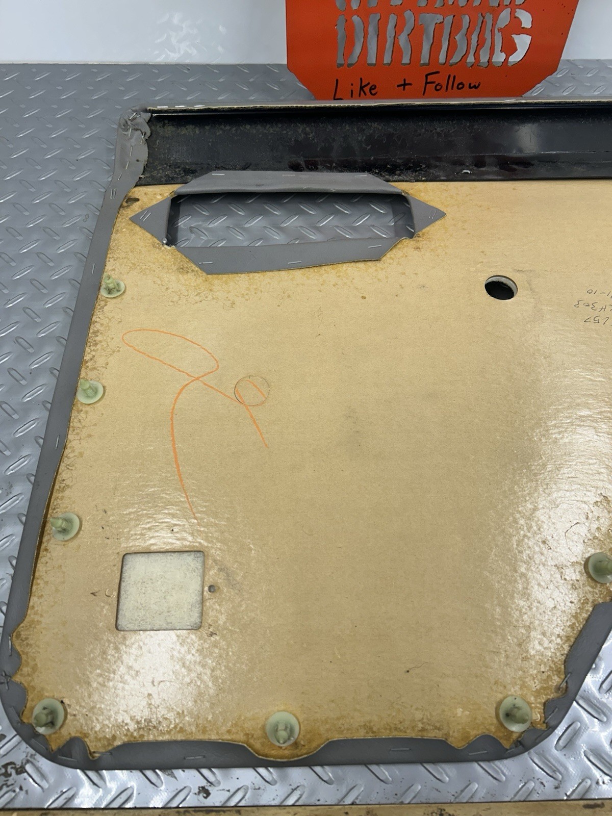 84-96 Jeep Cherokee XJ Rear Driver Side Door Panel Gray OEM