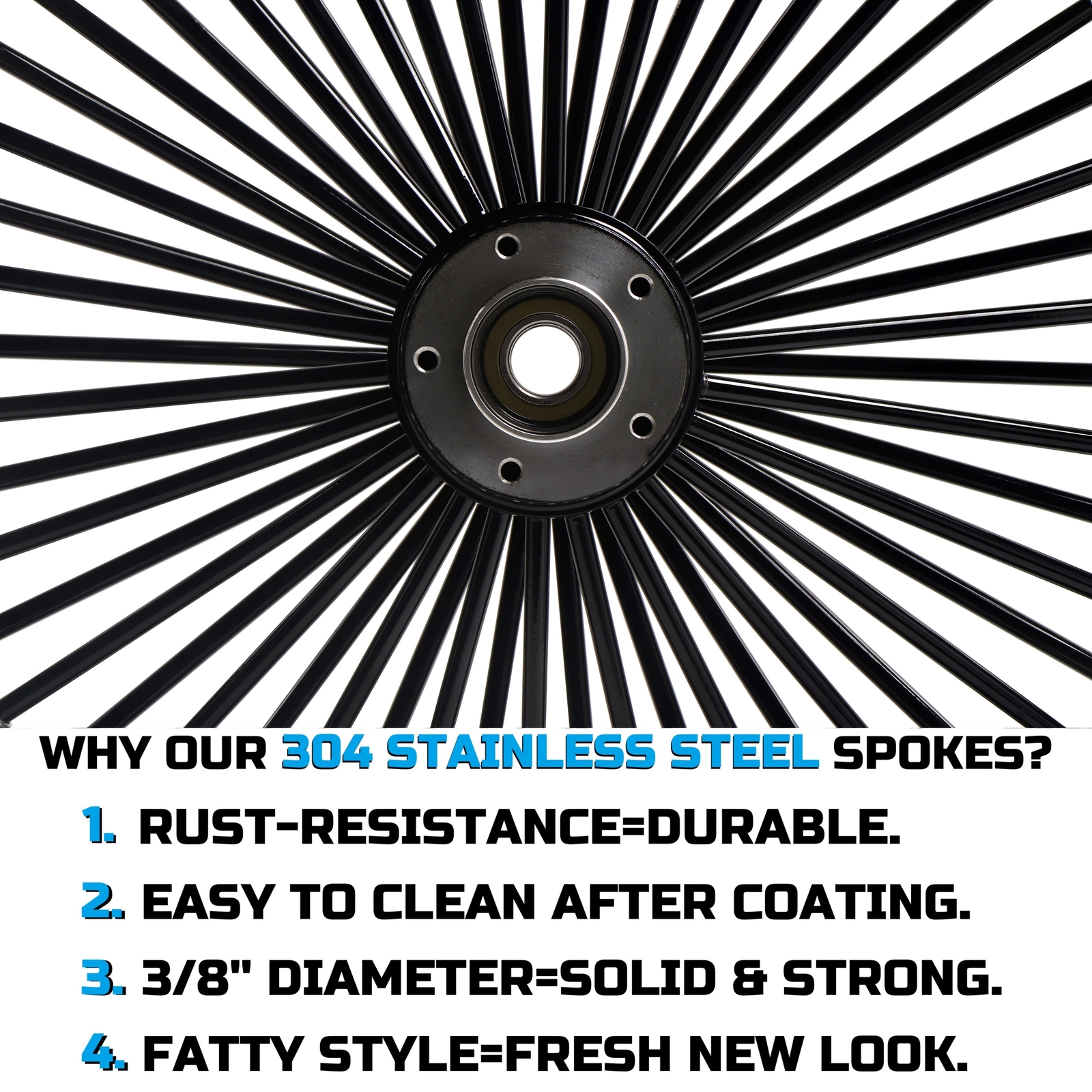 21'' Single Disc Front Wheel for 2008-UP Touring & Softail Models, Black