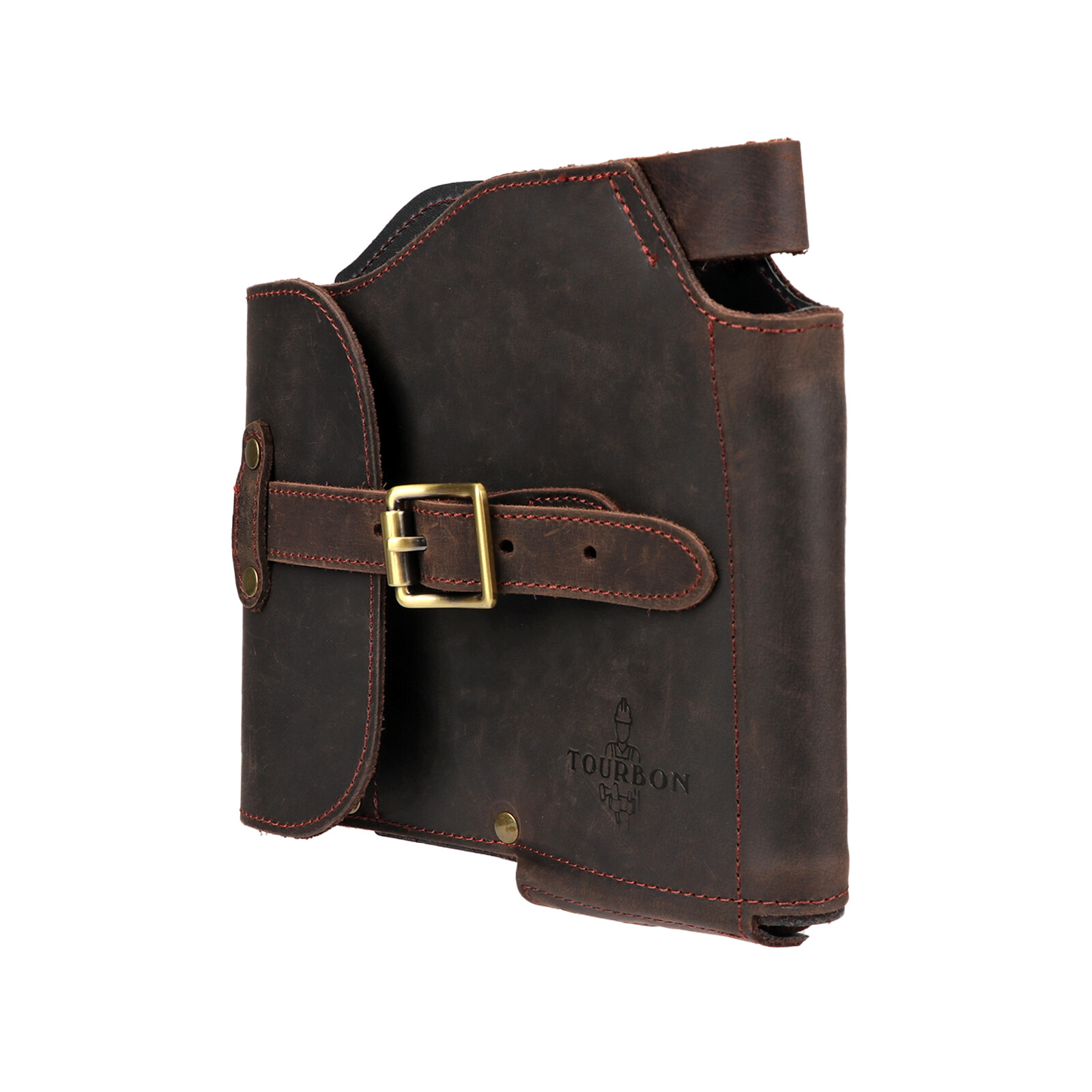 TOURBON Leather Heavy Duty Axe Belt Pouch Loggers Felling Hatchet Head Cover