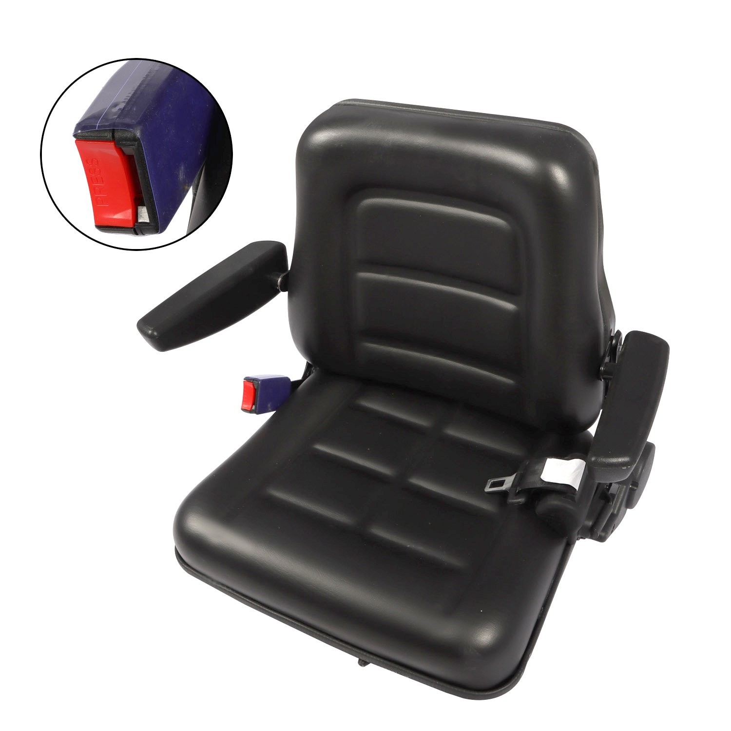 Tractor Seat Suspension F/Forklift Mower Digger w/Armrest