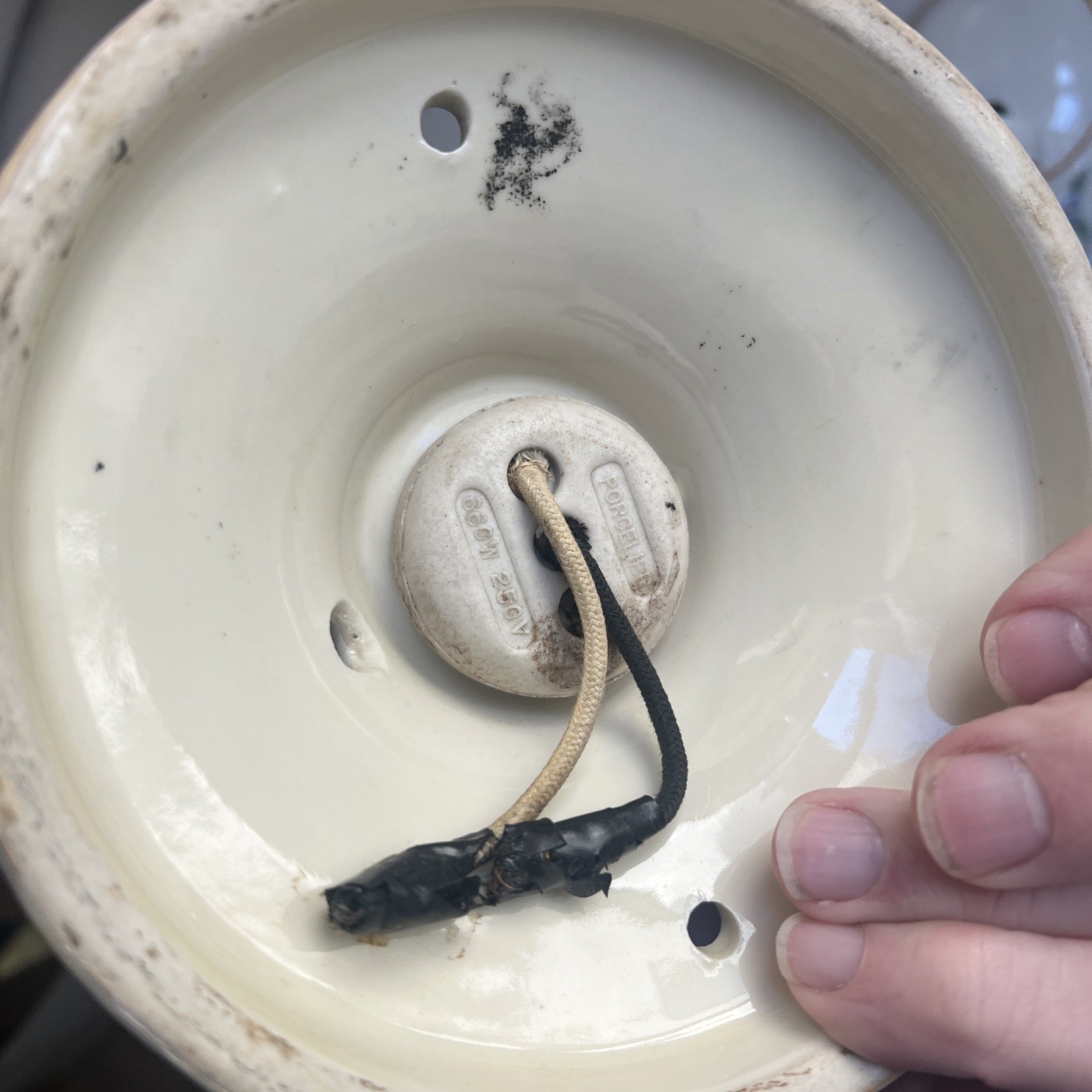 4 Antique Wall Light Sconce & Fixtures - 1 Porcelier #7H