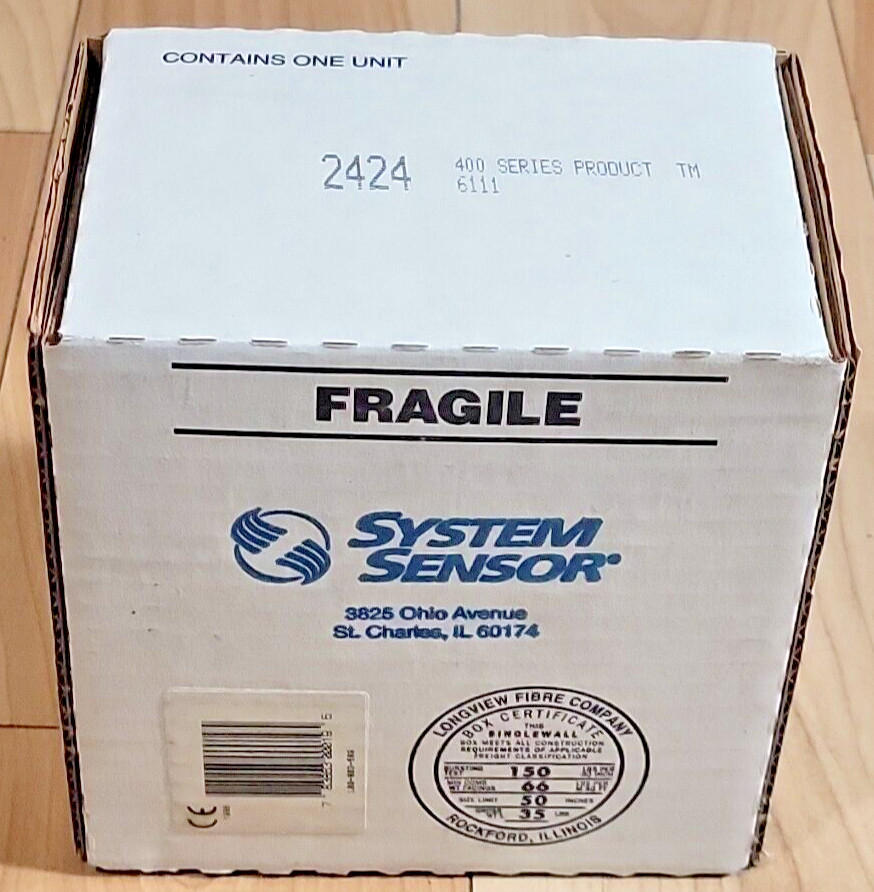 System Sensor Smoke Detector 2424 400 Series Photoelectric - NEW Factory Sealed