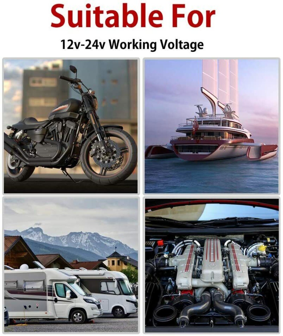 14AWG/16AWG SAE to SAE Extension Cable 2 Pin Quick Disconnect Wire Harness Cord