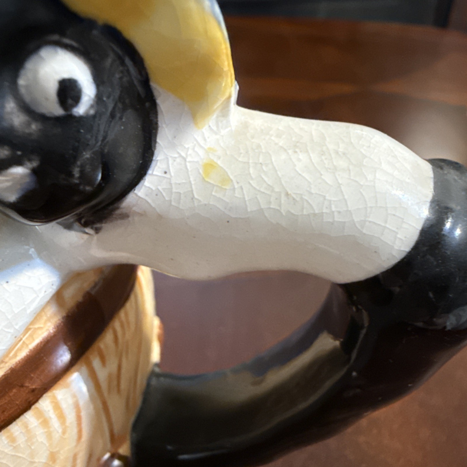 Vintage Hand Painted Black Memorabilia Barrel Mug Made in Japan