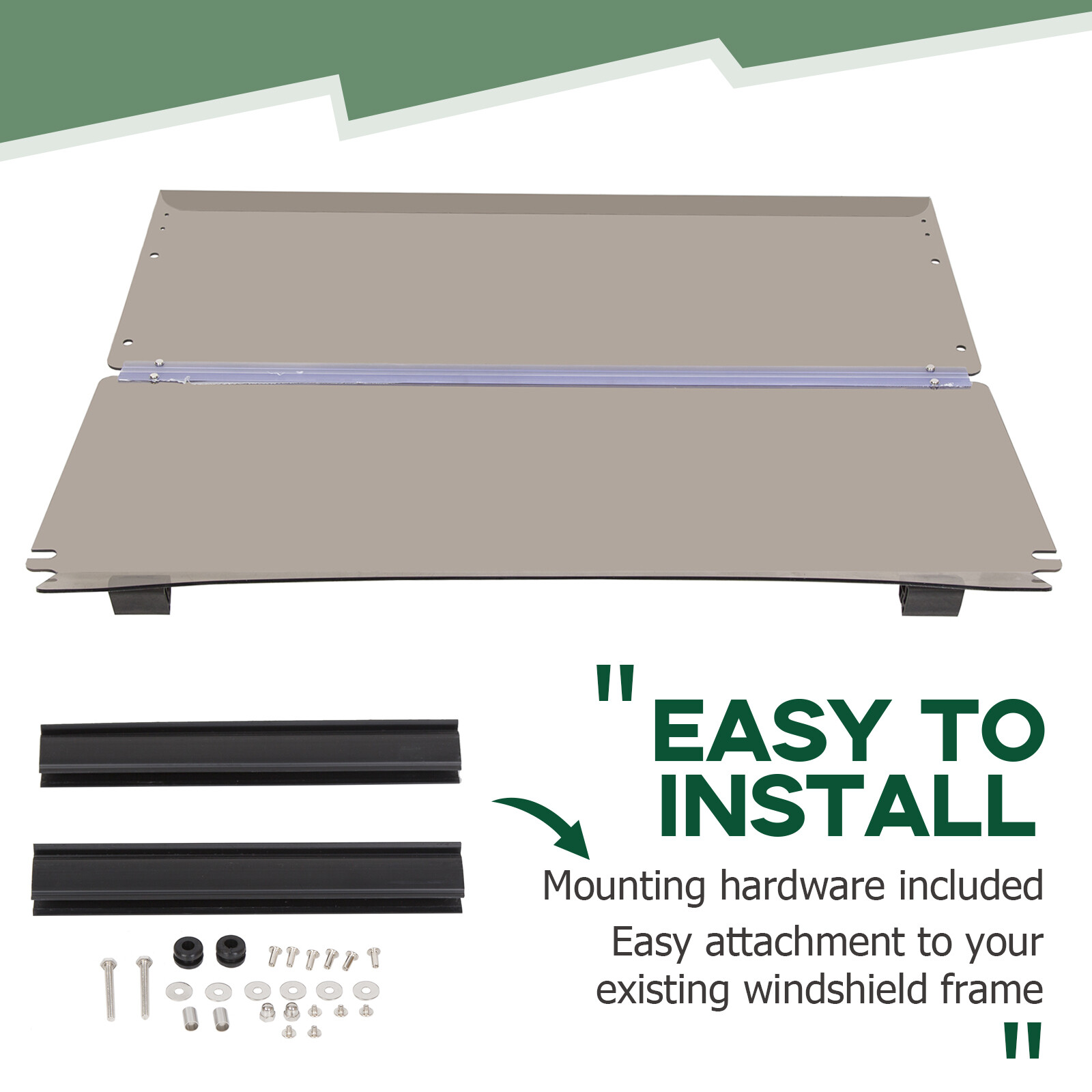 For Club Car Precedent 2004-UP Golf Cart Fold Down Windshield Tinted Windscreen