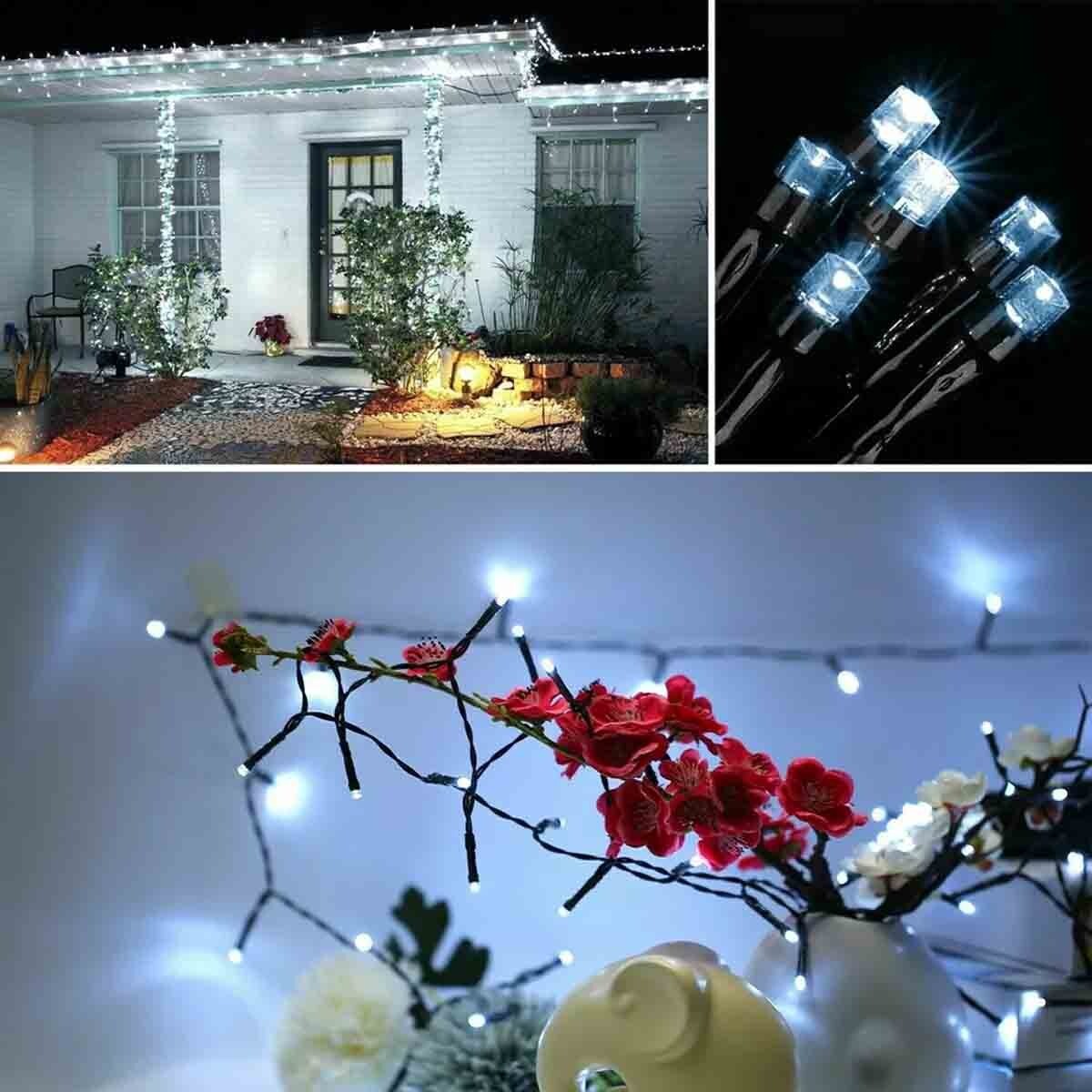 100 LED Solar Outdoor Waterproof Lights Outdoor Garden Wedding Party Christmas