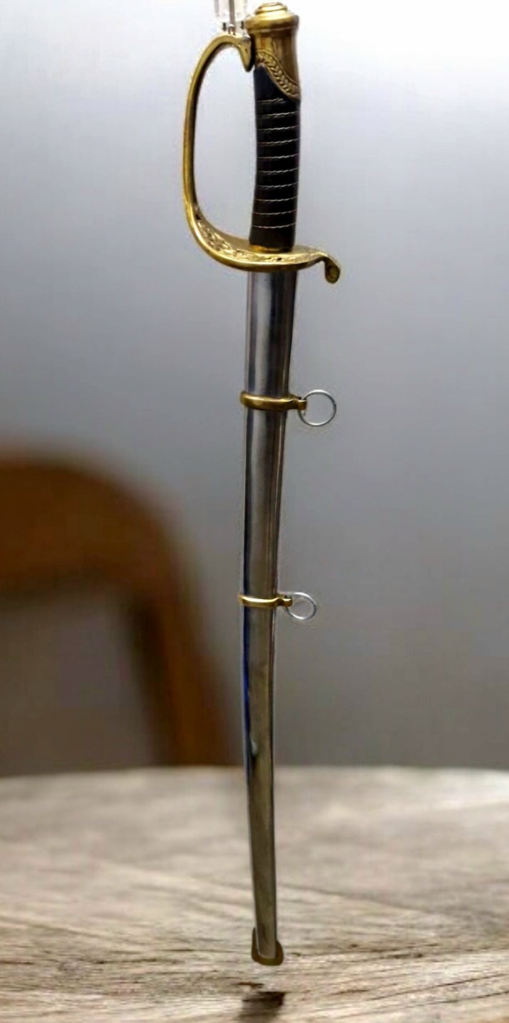 Decorative Brass Handle Naval Officer Dress Sword Replica – Ornate Guard,...