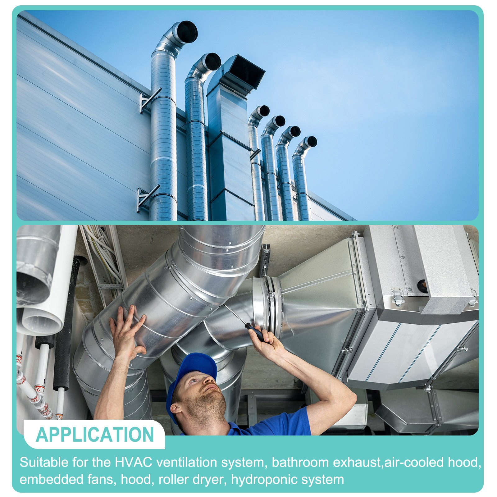 Duct Reducer Connector Adapter Air Ducting Pipe Vent Hose 6 Inch to 4 Inch