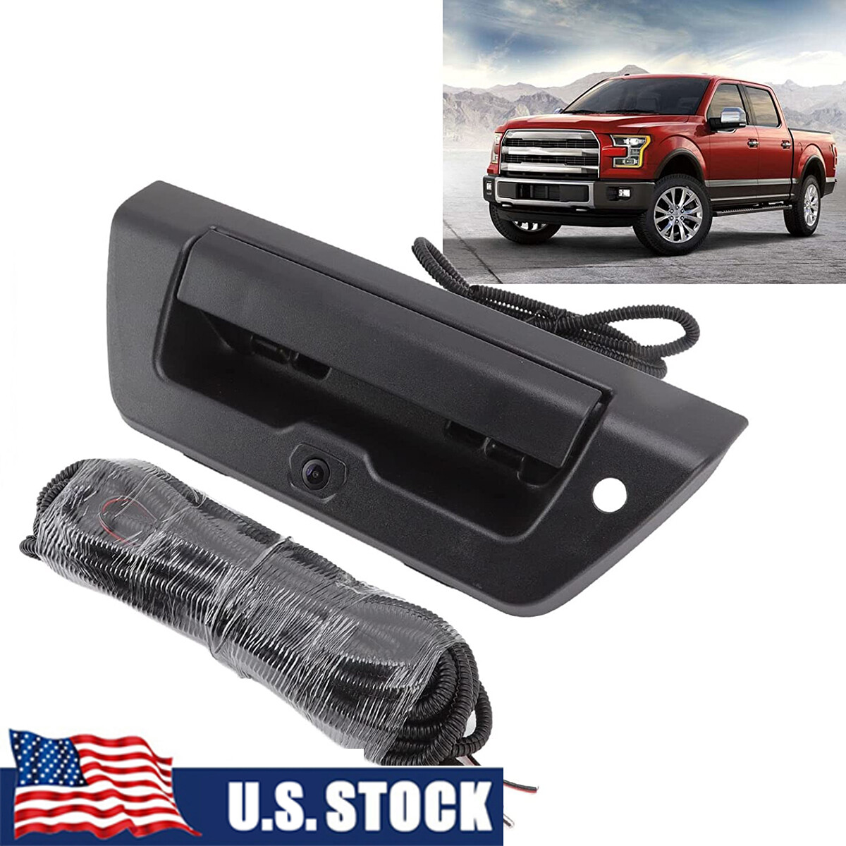 Tailgate Handle Backup Camera w/ wire for 2015-2018 Ford F-150 FL3Z9943400BA