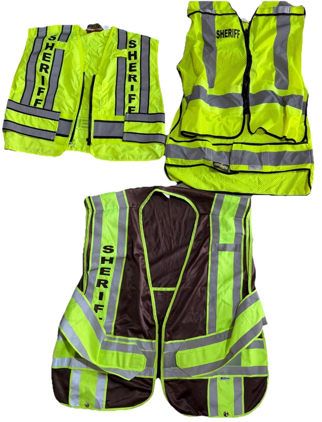 Galls Zip-N-Rip safety vest lot of 10 yellow reflective M-XL