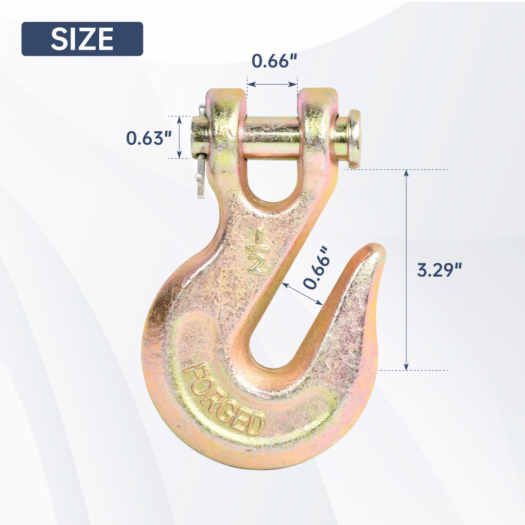 2 Pack G70 1/2" Clevis Grab Hooks Tow Chain Hook Flatbed Truck Trailer Tie Down