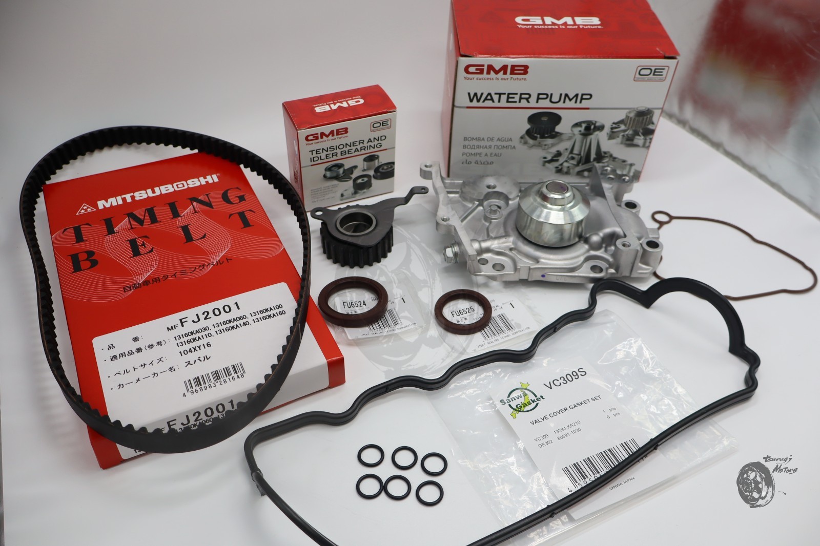 Timing Belt Kit 6Pcs for SUBARU SAMBAR KS3 KS4 KV3 KV4 EN07 Water Pump Tensioner