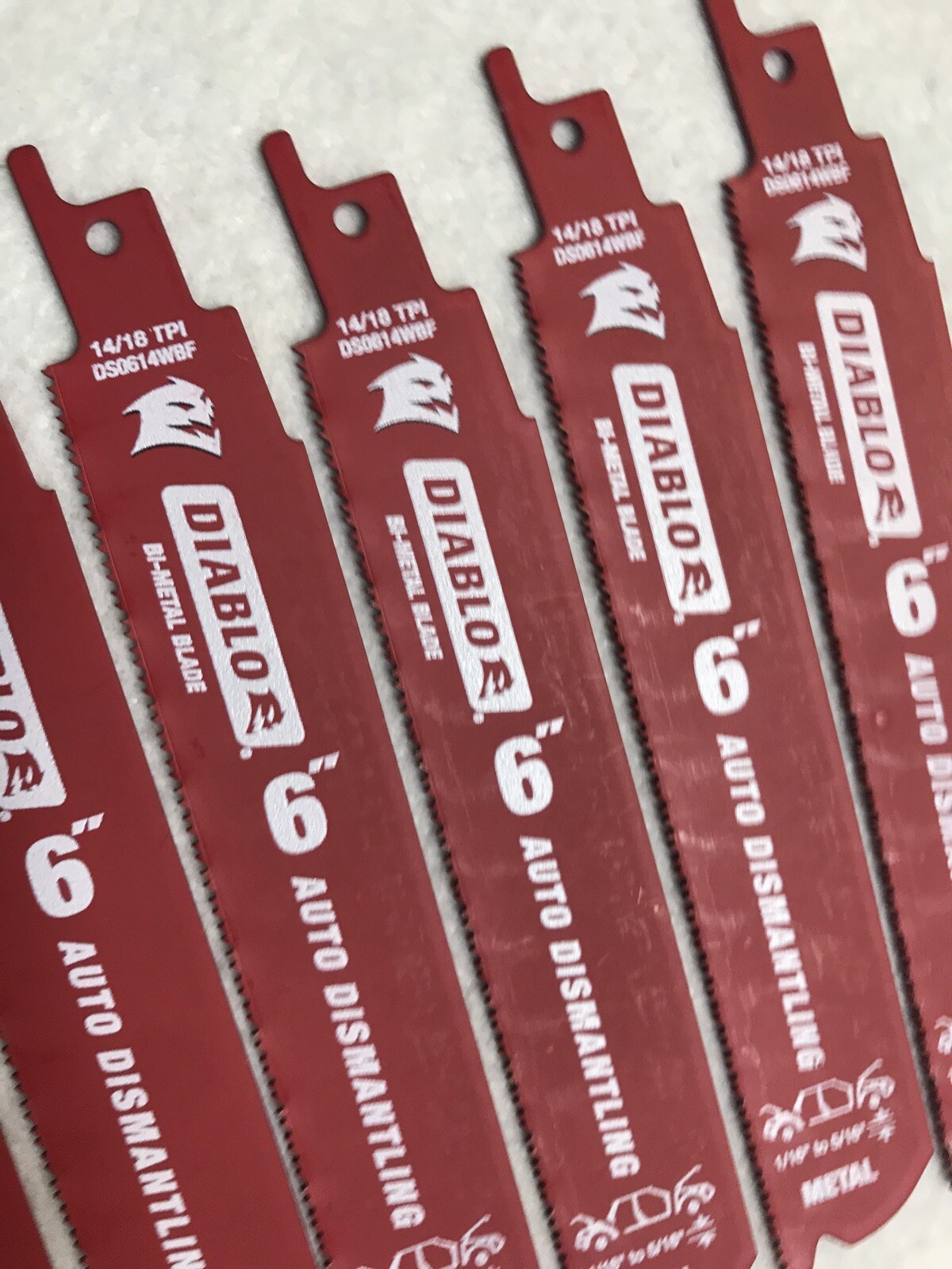 50 Reciprocating Saw Blades Diablo 6" 14/18 TPI Auto Dismantling 5 Ten Packs