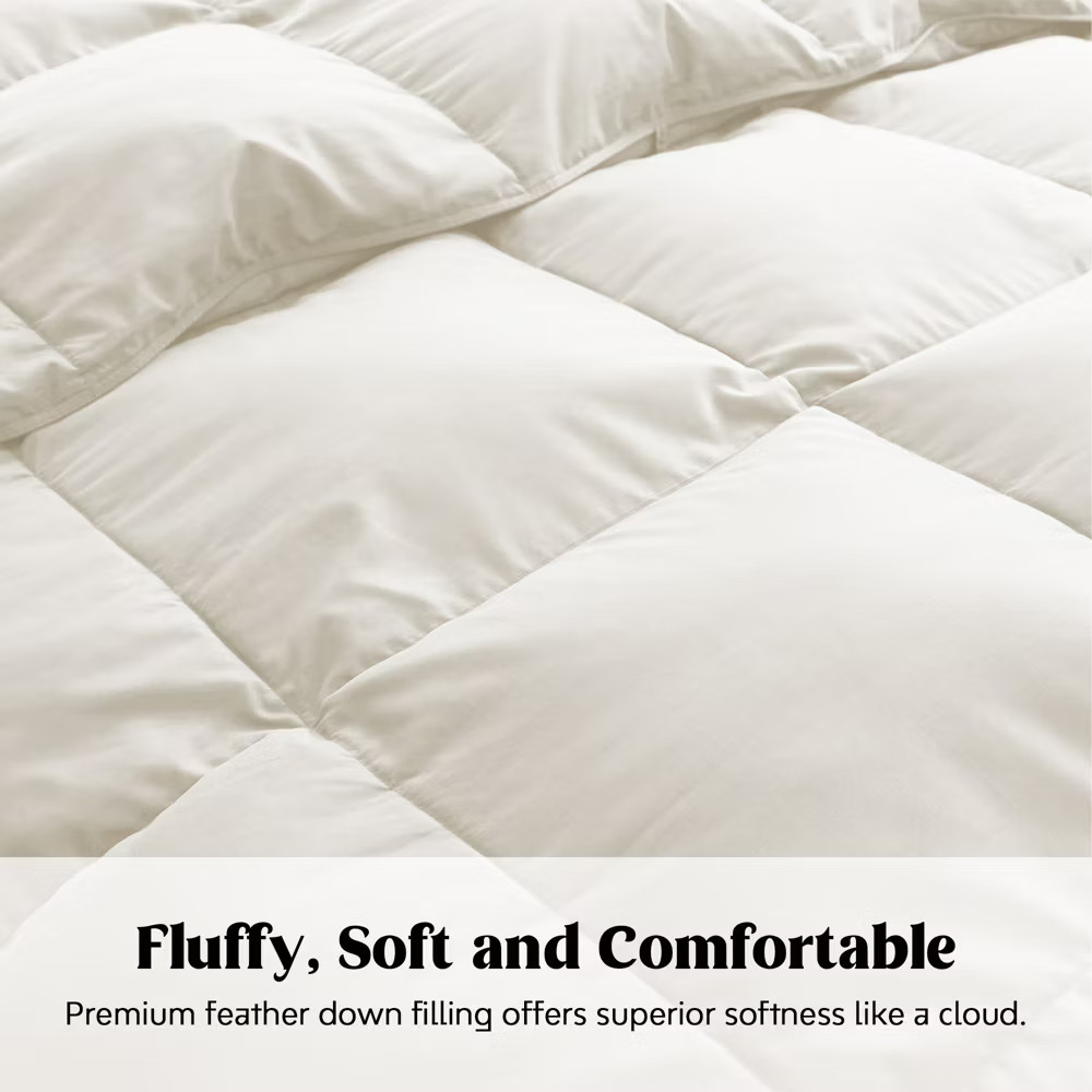 Peace Nest Medium Weight White Goose Down Comforter - Ultra Soft Noiseless
