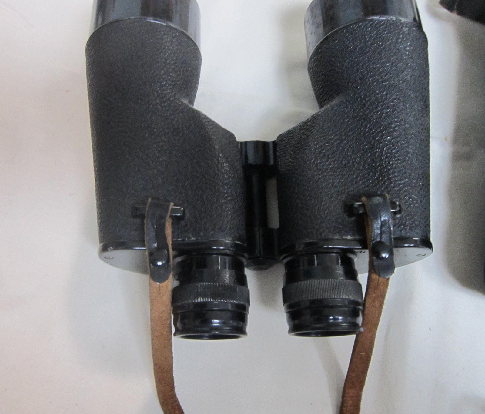 WW II Era Bausch & Lomb Binoculars & Case 7x50- Leather Straps