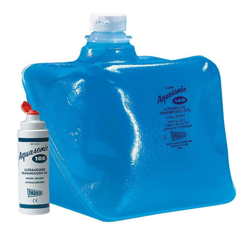 4 PK Parker Labs Ultrasound Blue Gel Aquasonic 100 - 5 Liter - Free Shipping