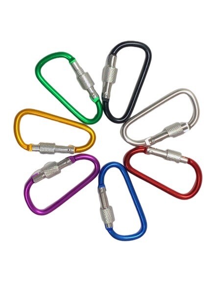 MINI D HOOK/CLIP packs Carabiner aluminum lock FOR backpacks/purses/hand bags