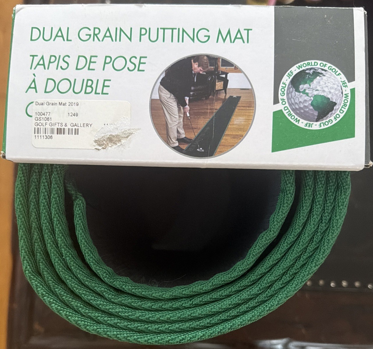 Dual Grain Slow/Fast Turf 8’ Golf Putting Putt Practice Green Mat GREAT GIFT NEW