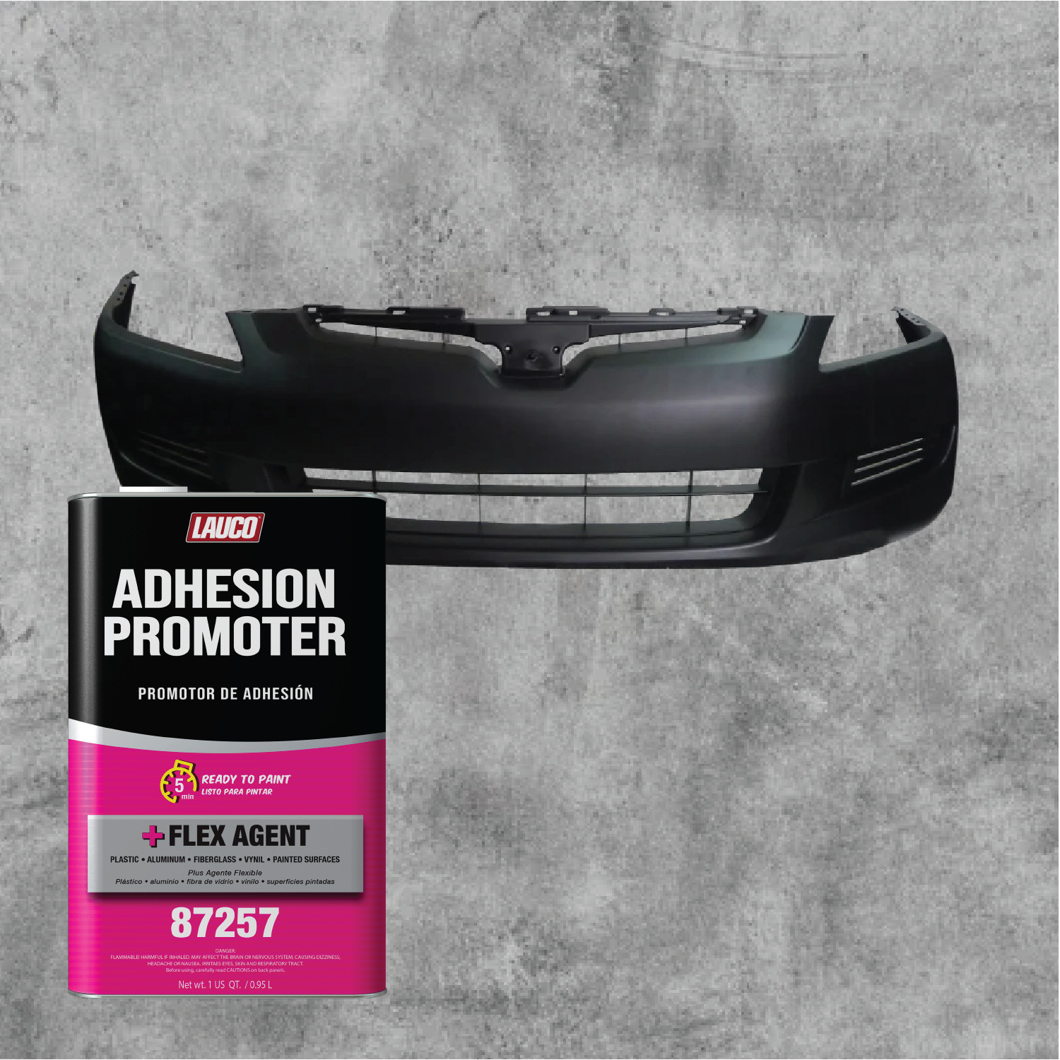 Lauco Adhesion Promoter Quart – Fast-Dry Flex Agent for Auto Plastics & Metal