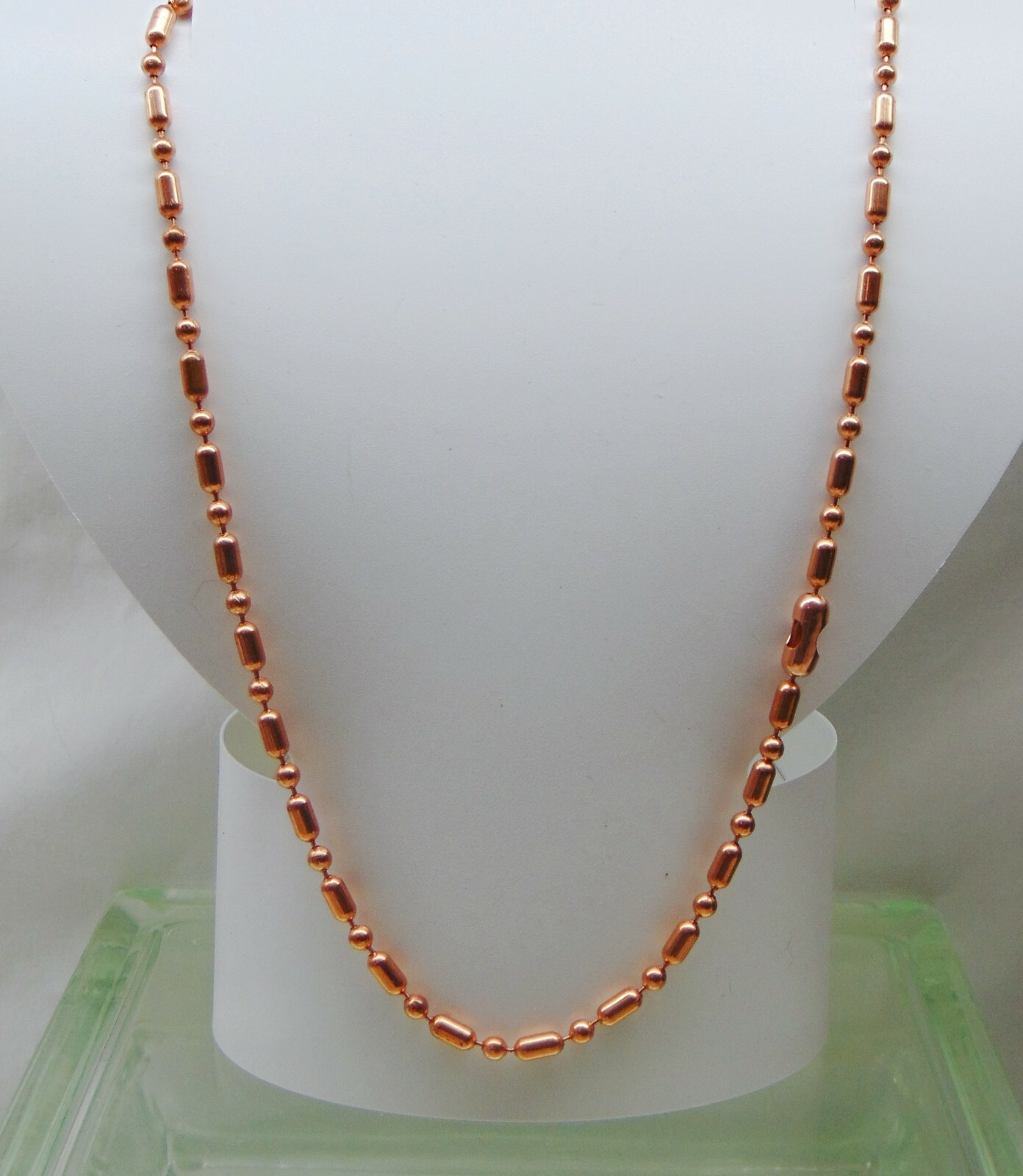 100% COPPER Ball + Bar Chain ~ NECKLACES ~ 4.5mm bead ~ #10 size Various Lengths