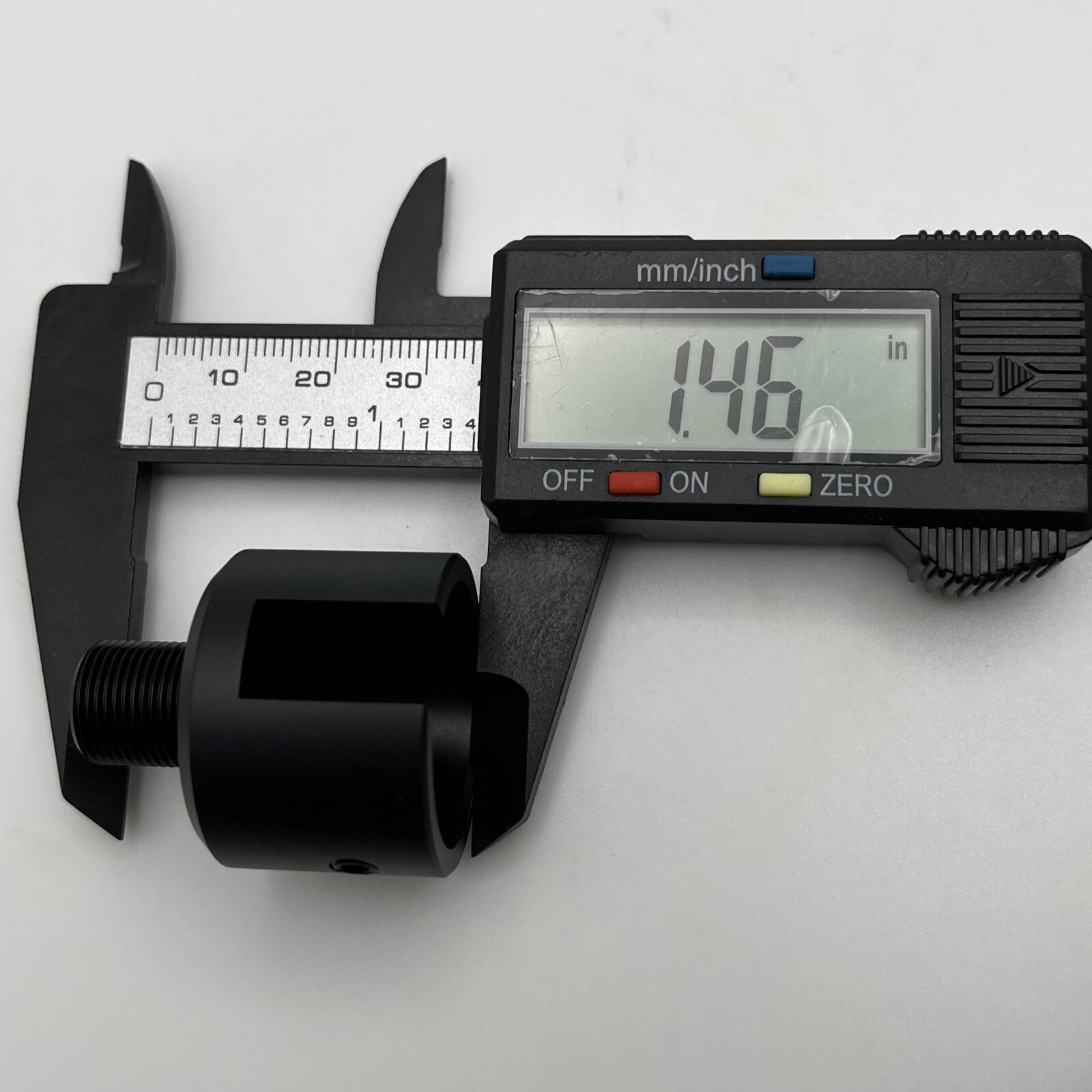 Ruger .22 Mark 1,2,3 (Bull) 1/2"x28 TPI Muzzle Brake Adapter Black Aluminum