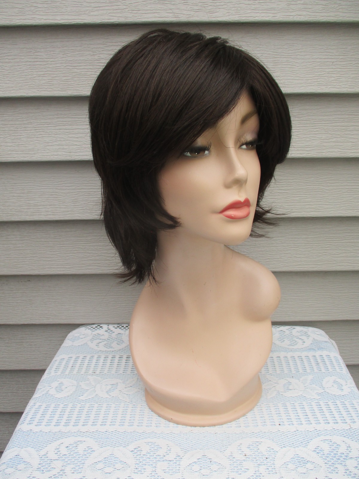 Noriko Wig STORM Color CAPPUCINO Dark Brown Layered Style
