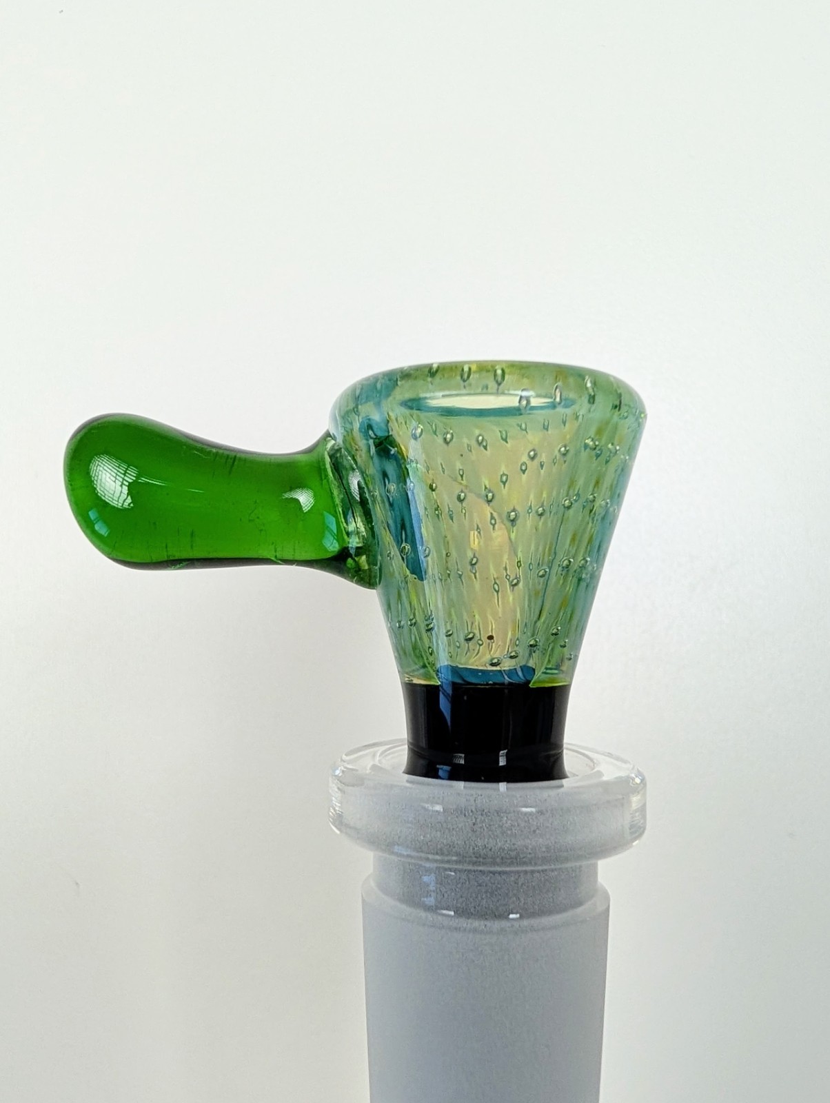 14mm Green Bubble Trap Premium Quality Glass Bowl Slide Bong Water Pipe Hookah