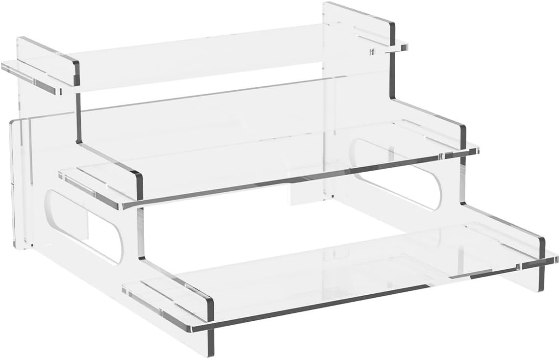 Modern Acrylic Display Stand - 3 Tiers for Showcasing Collectibles & Home Decor