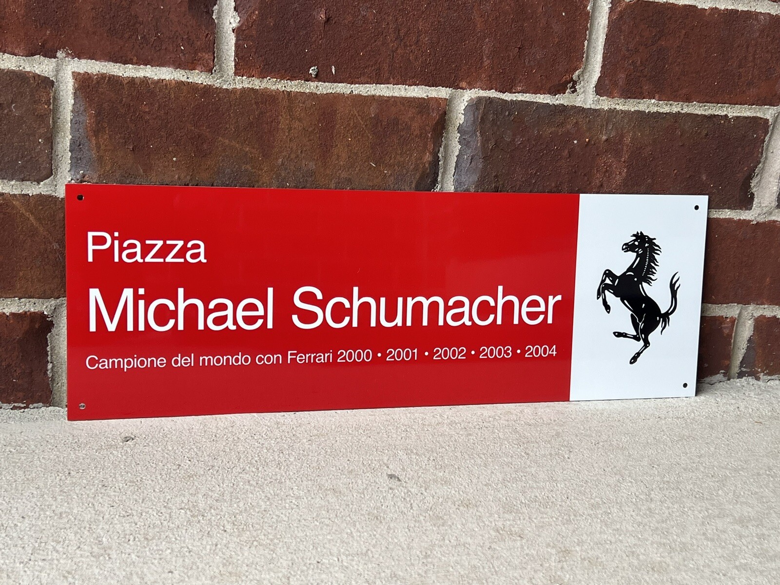 Viale Ferrari Street Schumacher Italian Reproduction Sign Garage Decor