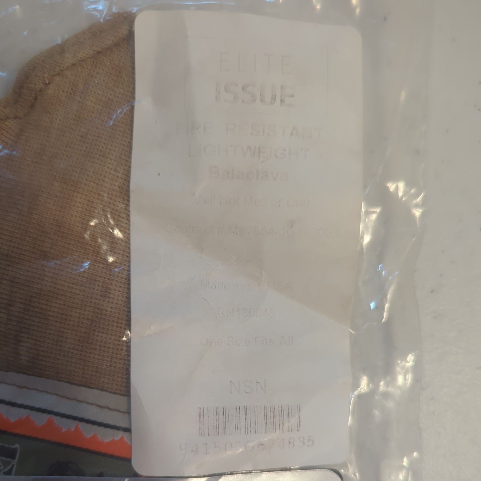 Brand New Unopened USMC Elite Issue FROG Lightweight Fire Resistant Balaclava