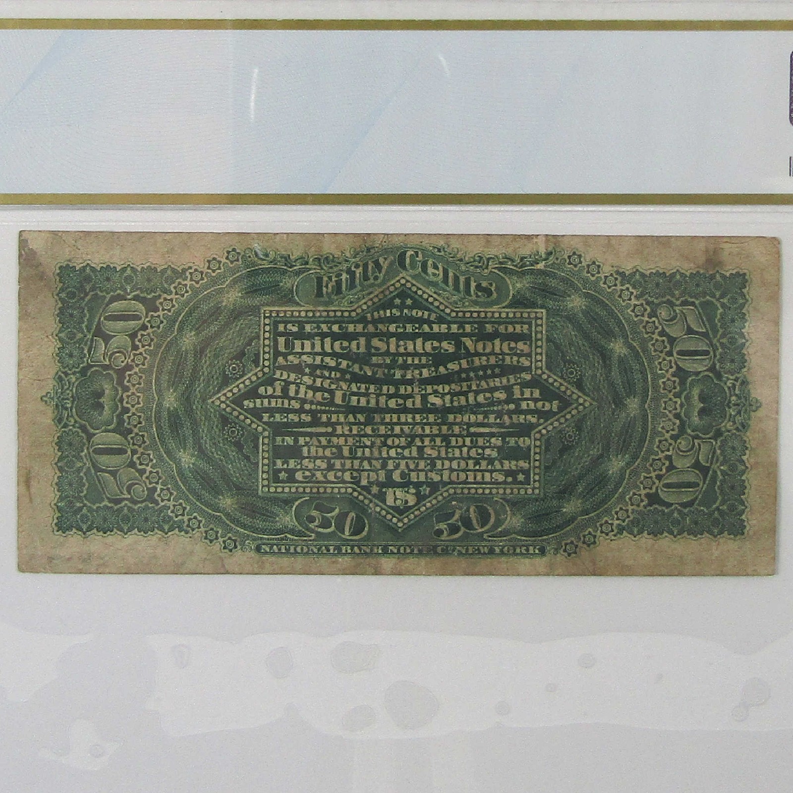 50c Fractional Note Fourth Issue FR1374 Very Fine 20 PCGS SKU:I23288