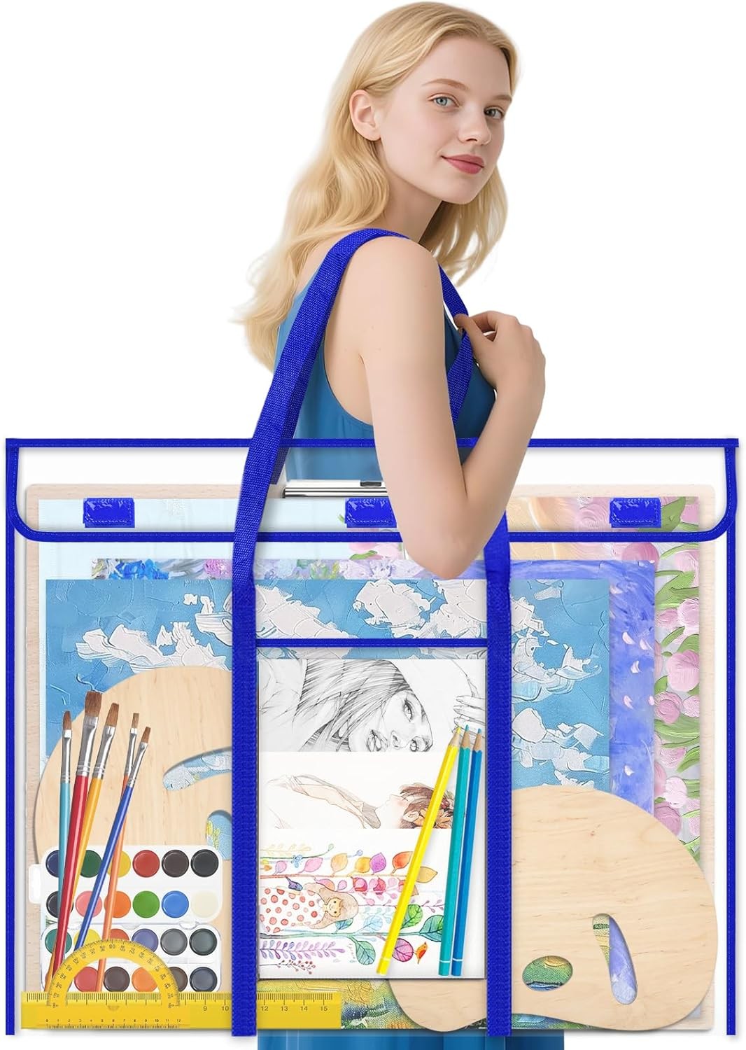 30 x 24 Inch Art Portfolio Case, Portfolio Folder for Artwork, Posters Storage B