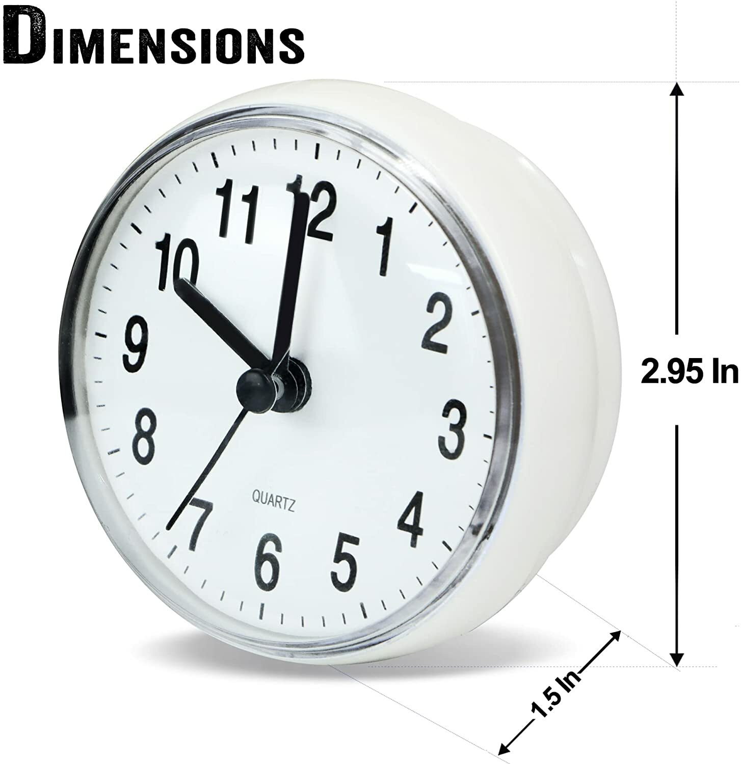 Betus Waterproof Bathroom Shower Clock with Large Suction Cup for Toilet Kitchen