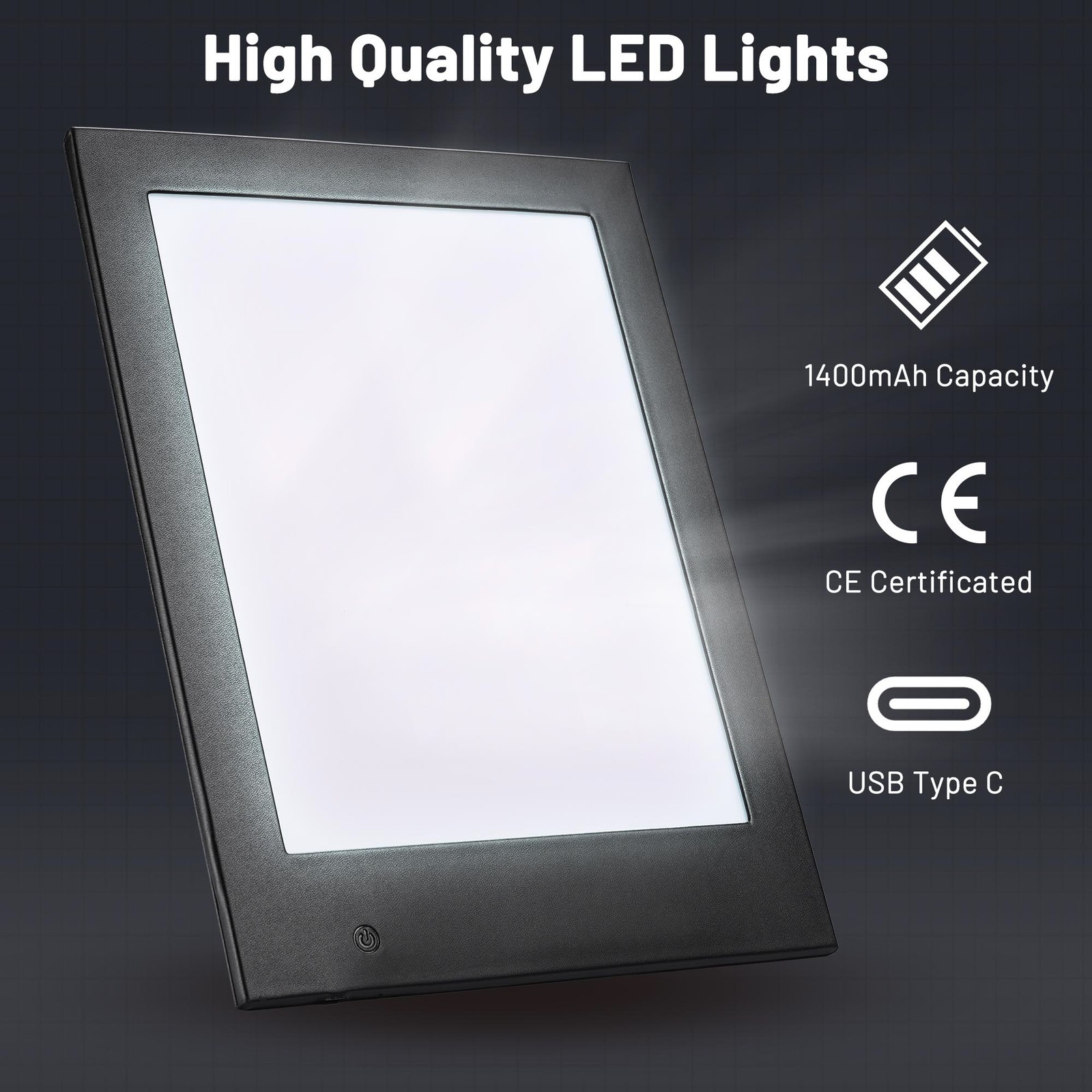 WeChef Set of 2 LED Backlit Menu Holder Cover Table Tent Fits A5 Size & 8"x11"