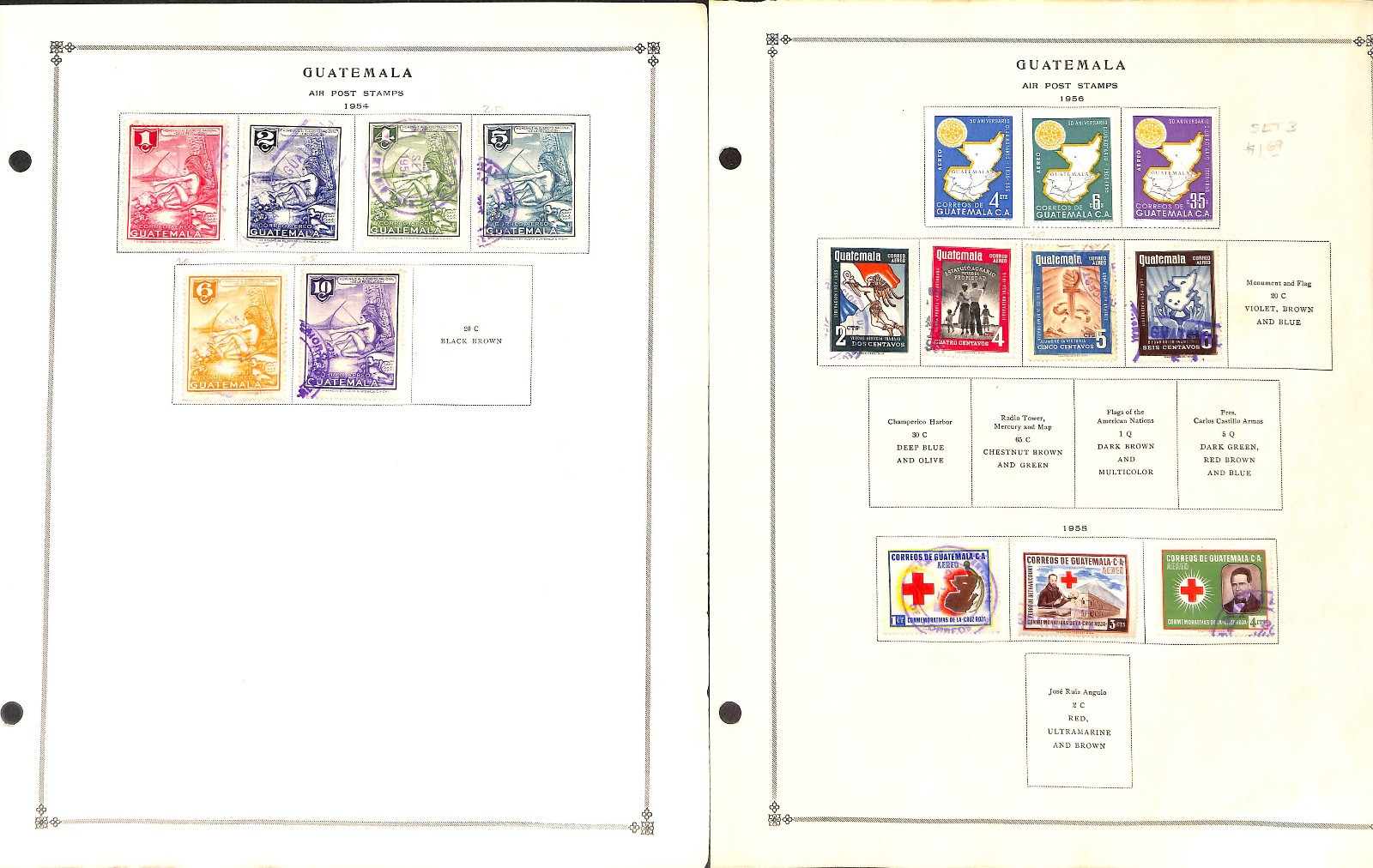 Guatemala Stamp Collection on 50 Scott International Pages, 1871-1976 (BA)