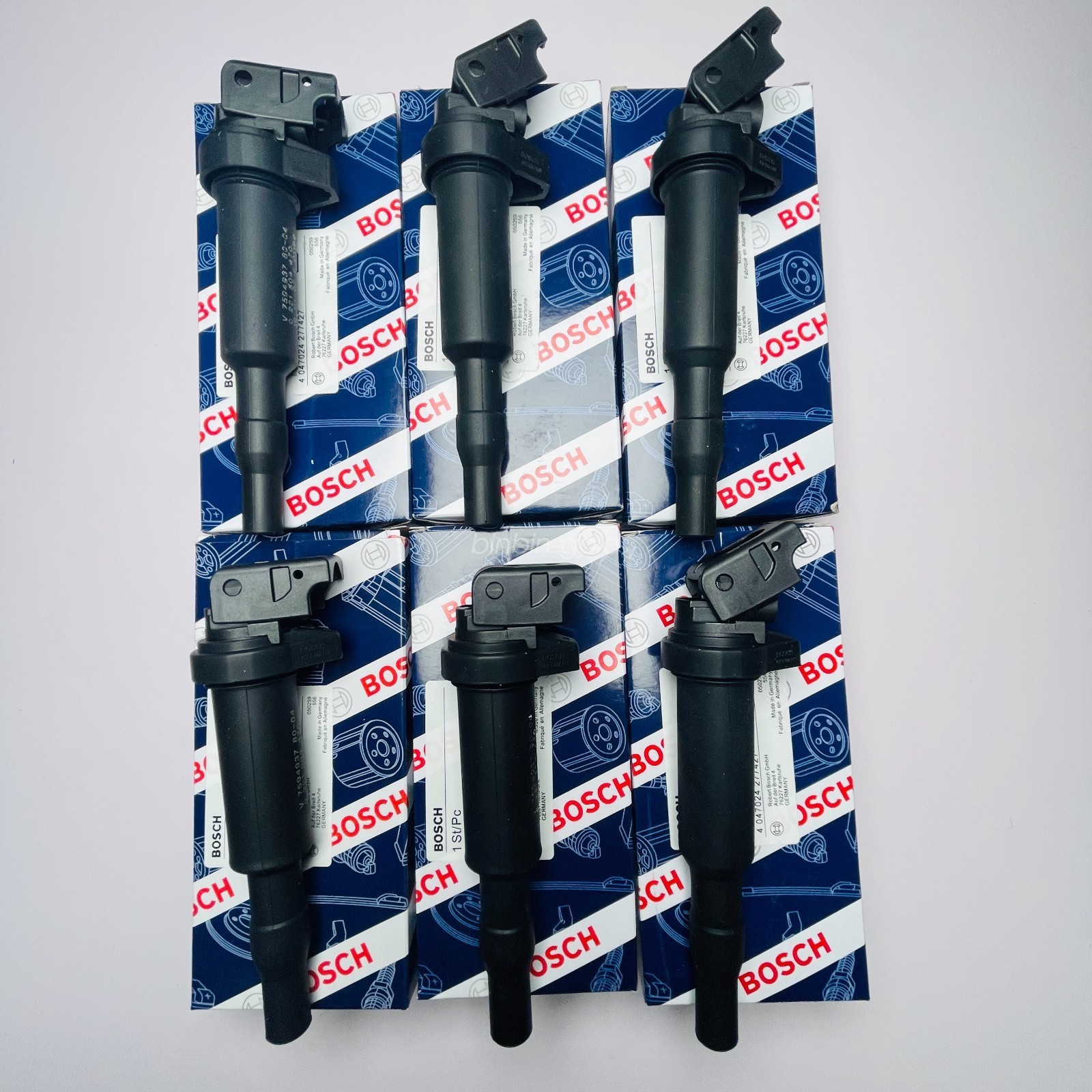 6x OEM BOSCH Ignition Coil Set W/ Connector Boot For BMW 5 6 7 x5 x6 0221504470