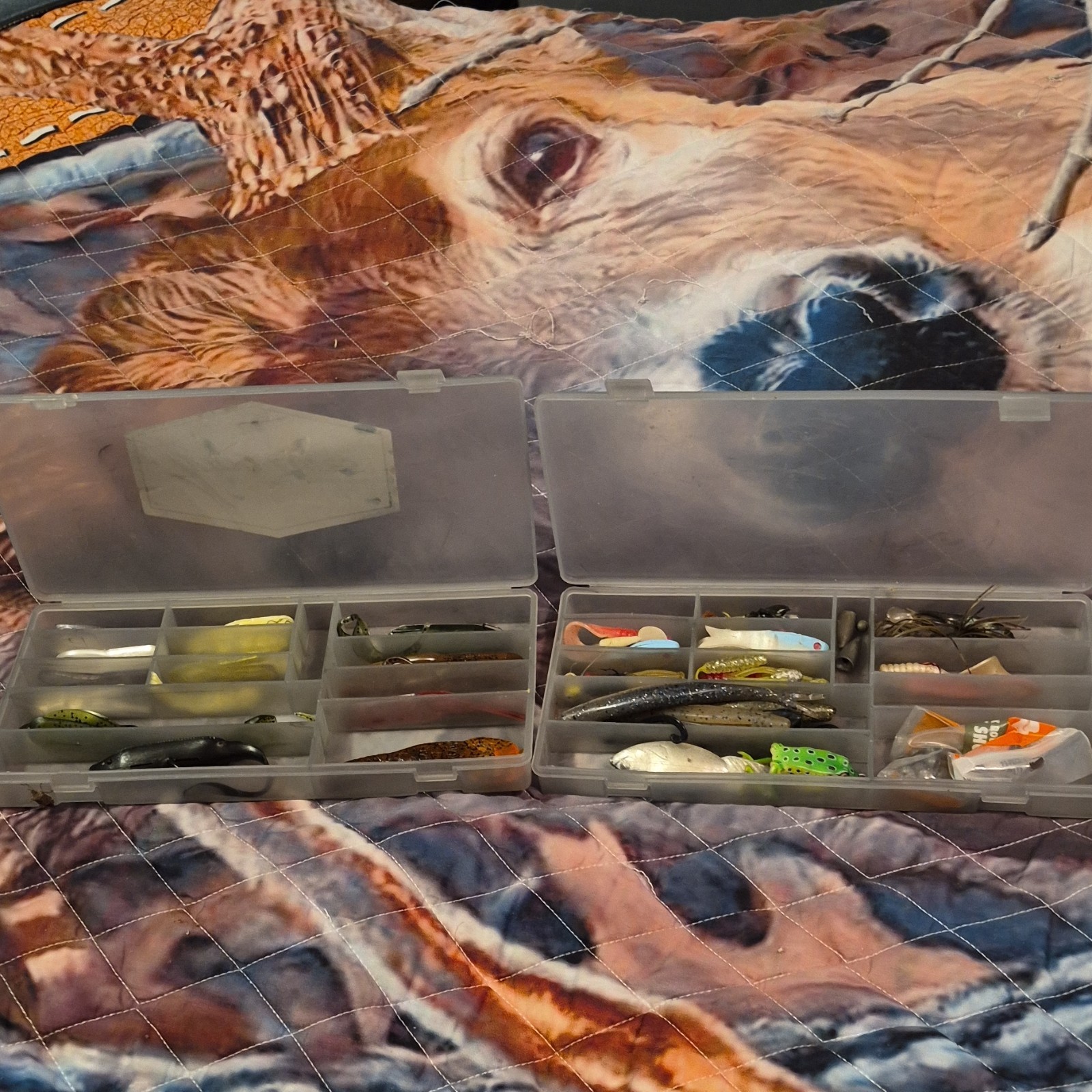 Mixed Lot Fishing Baits Soft Hard Plastic Jig All Freshwater 2 Tackle Boxes