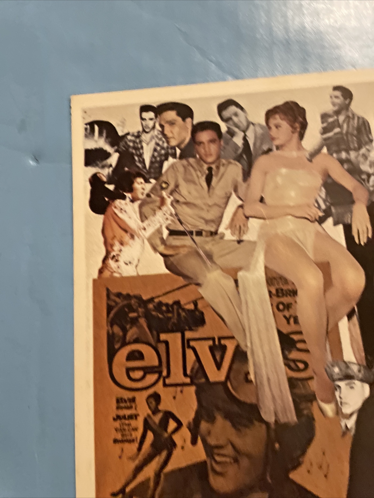 S8 Rare Elvis Presley Collage Poster 1977 Rock Original King Dajalu 28 X 21.5