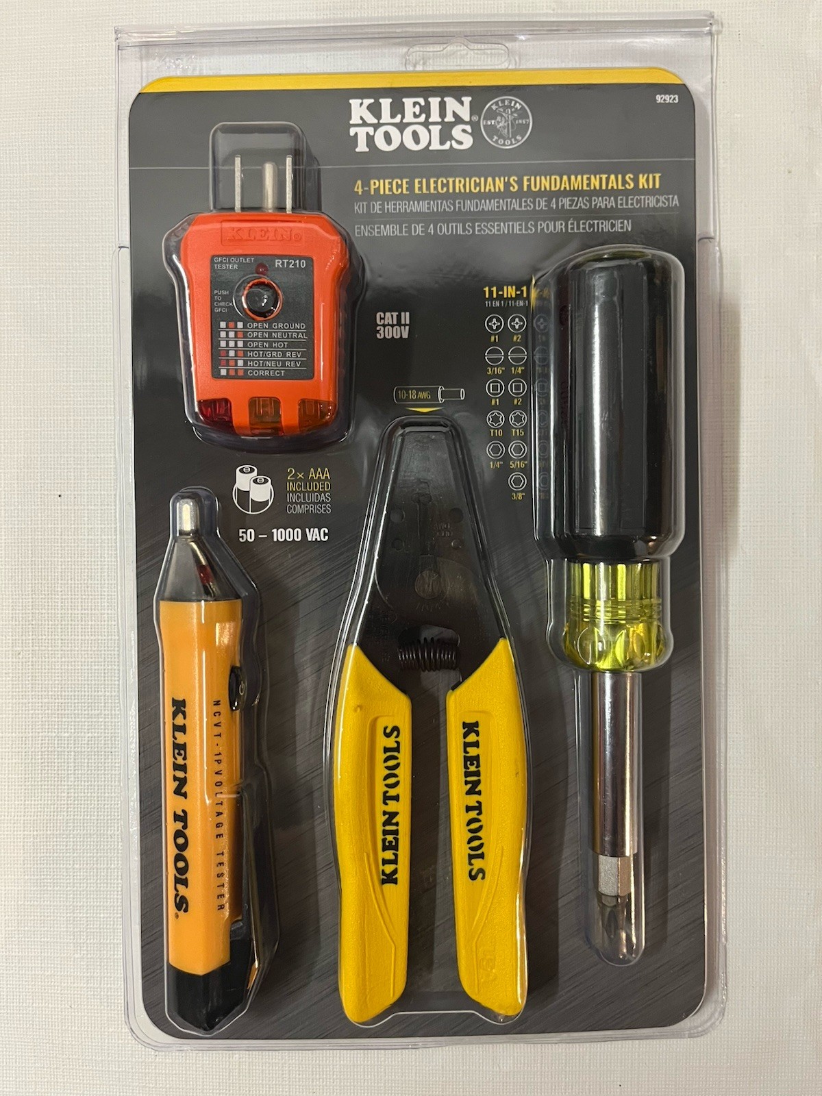 Klein Tools (92923) 4-Piece Electrician's Fundamentals Kit