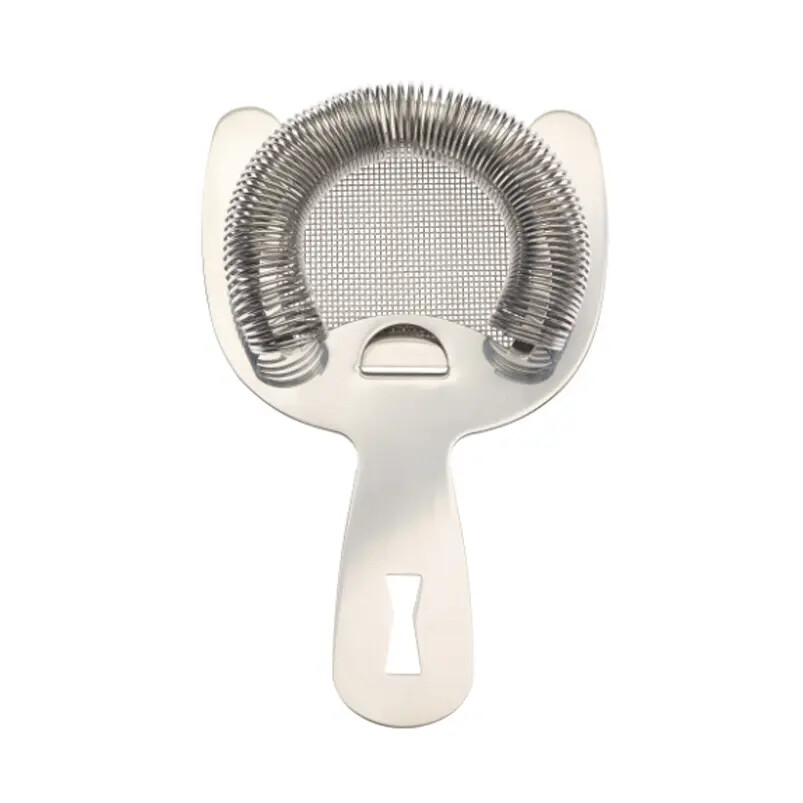 Mercer Culinary M37185 Barfly 6" Stainless Steel Fine Mesh Spring Bar Strainer